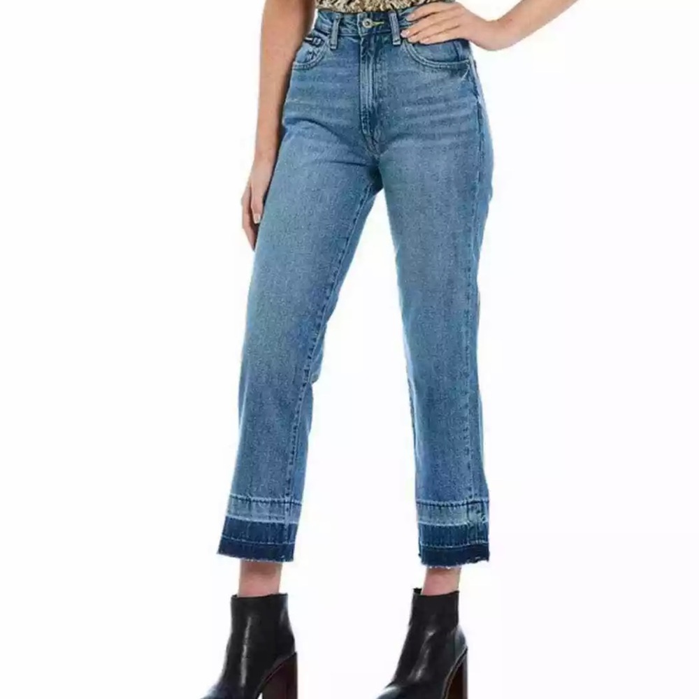 DKNY Women’s Kent Cotton High-Rise Straight-Leg Jeans